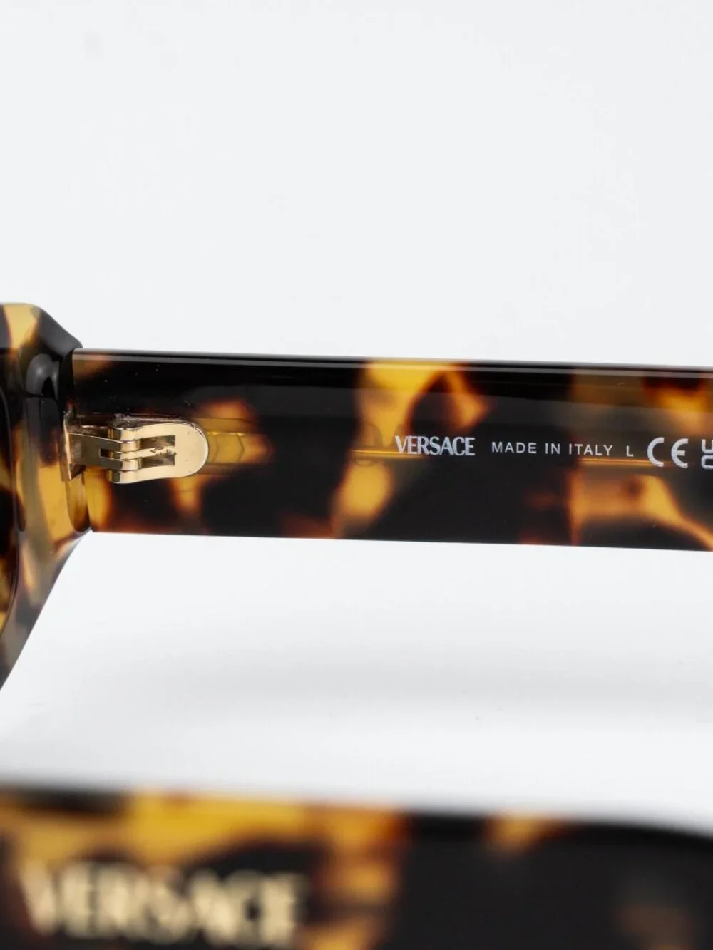 Versace Men Sunglasses Brown Yellow Havana Grey Oval VE4487 777/87 NEW AUTHENTIC